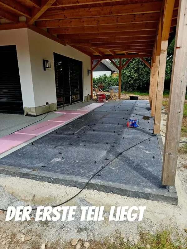 Dämmarbeiten für Terrasse