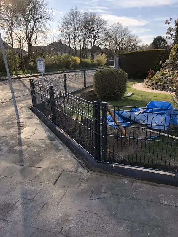 Ecklösung Zaunmontage