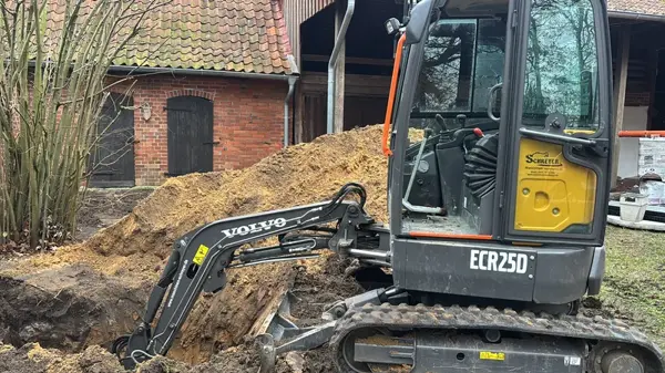 Minibagger im Einsatz