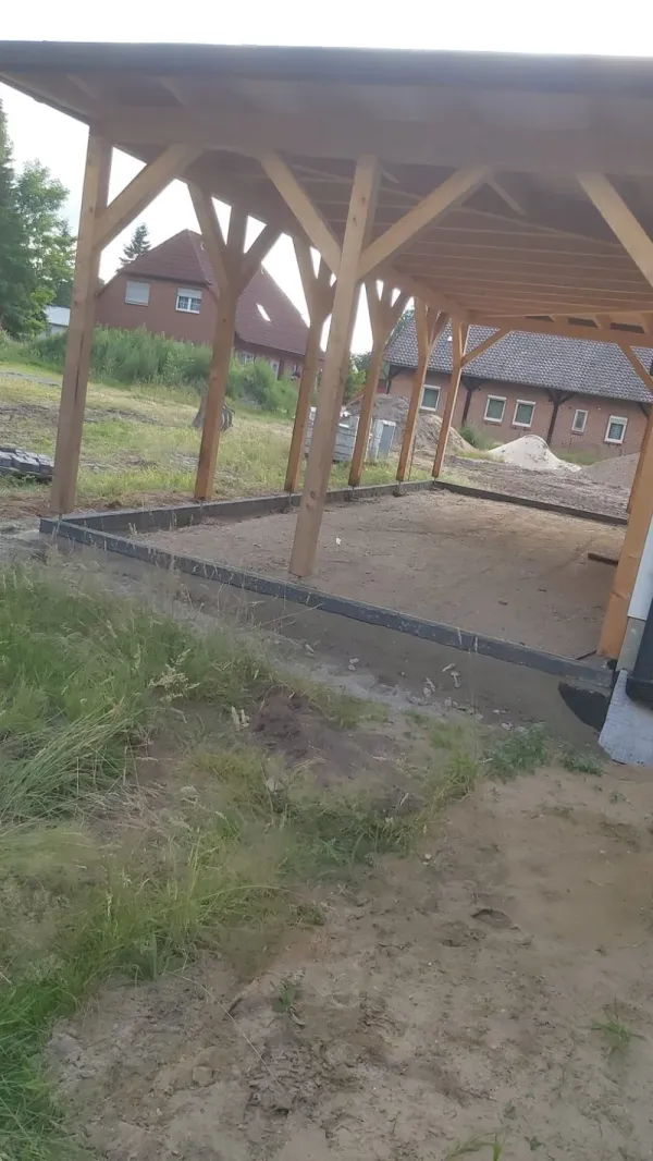 Aufbau Holzcarport